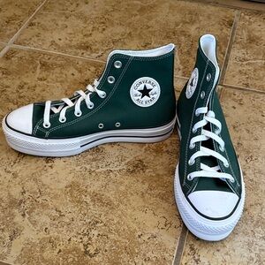 Converse All Star High-Top Sneakers - Green and White